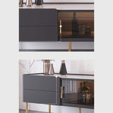 Stone Top TV Stand & Coffee Table Set with 3 Drawers and 2 Doors-Richsoul-Furniture,Living Room Furniture,Living Room Sets