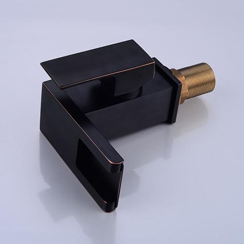 Jess Modern LED Waterfall Single Handle Brass Faucet Single Hole for Bathroom Sinks Antique Black