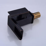 Jess Modern LED Waterfall Single Handle Brass Faucet Single Hole for Bathroom Sinks Antique Black