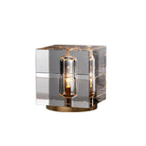 Postmodern Creative Square Crystal Glass Table Lamp 1 Light On / Off Switch