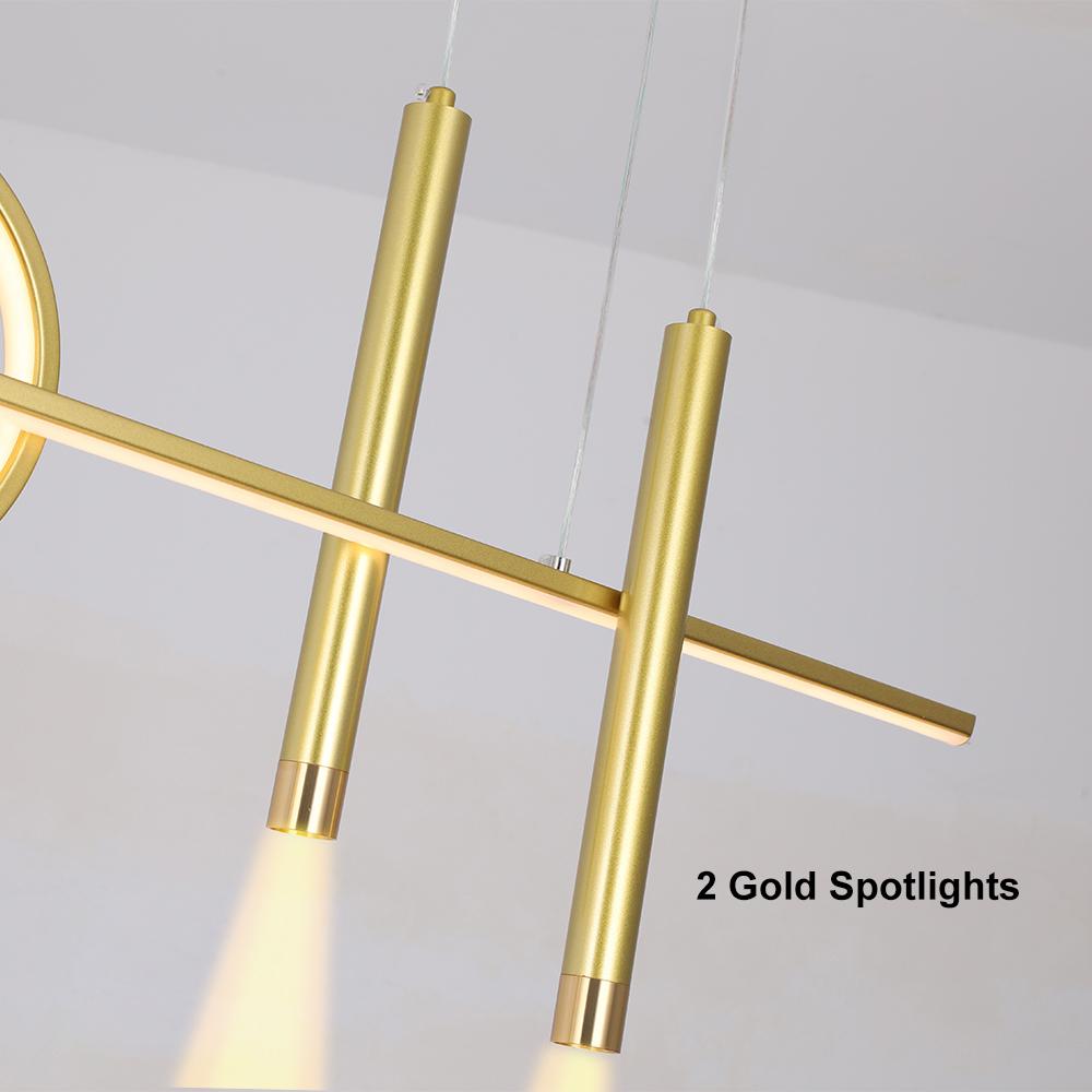 Geometric Dimmable Kitchen Island Light Metal Pendant Light in Black