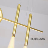 Geometric Dimmable Kitchen Island Light Metal Pendant Light in Black