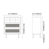 Modern Dresser Cabinet Drawer Storage with 8 Drawers in Green