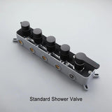 Wall Mounted Waterfall Rain Shower System with 3 Body Sprays in Matte Black