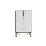 Aro Black Shoe Storage 18 Pairs Shoes Cabinet in Gold