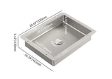 Gold Luxury Stainless Steel Rectangular Sink Undermount Bathroom Wash Sink