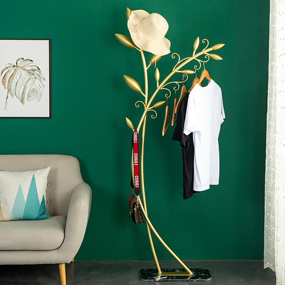 76" Unique Flower Bud Hook Freestanding Coat Rack