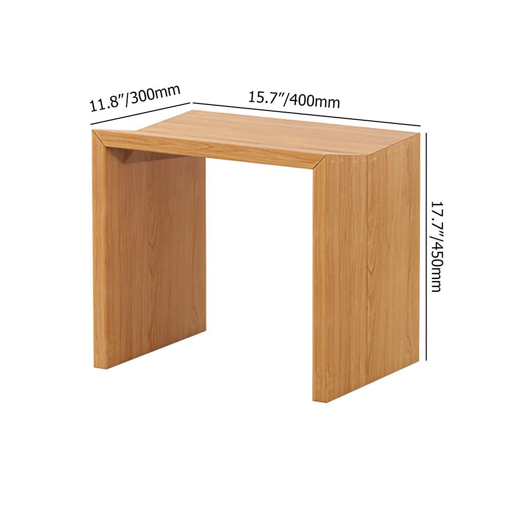 Farmhouse Modern Backless Dining Chair Wood Dining Stool Black (Set of 2)