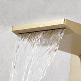 Sleek Black Wall Mounted Single Handle Waterfall Bathroom Sink Faucet