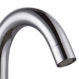 Stev Modern Chrome Widespread Double Cross Handle Bathroom Sink Faucet Goosenecked Spout