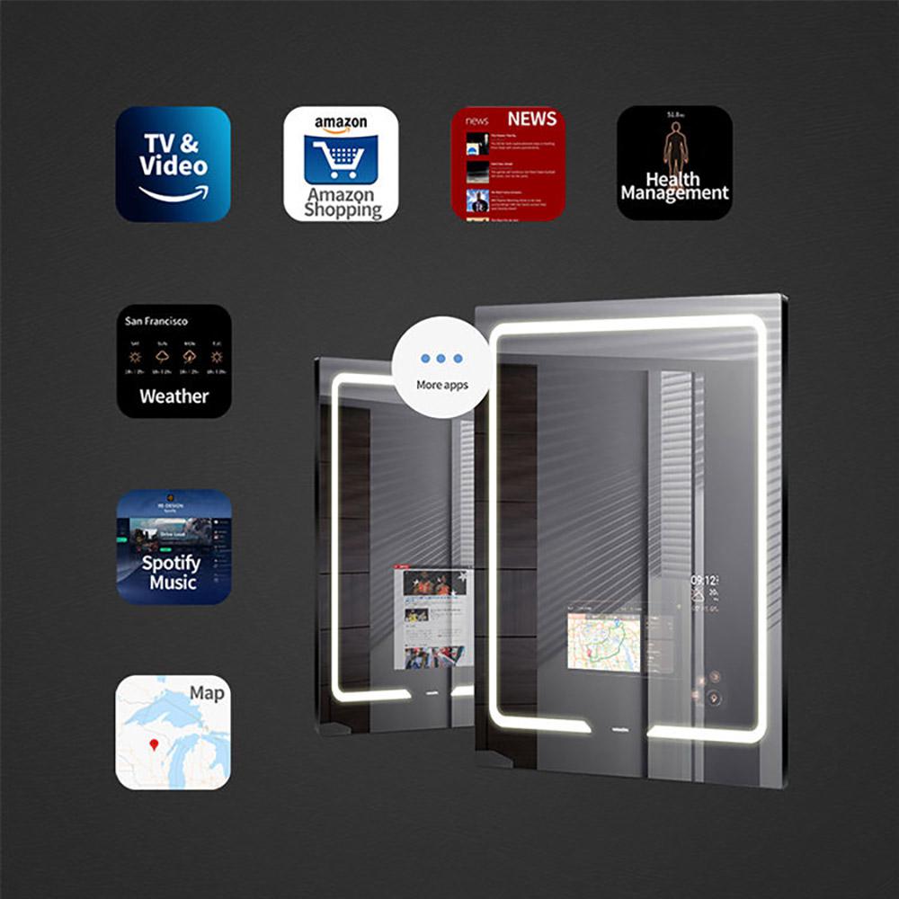 Smart Mirror for Bathroom 40" Touch Screen LED Multi-Function TV Android WiFi Bluetooth