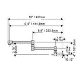 Modern Single Wall-mounted Retractable Faucet Cold Only with Dual Swing Joints