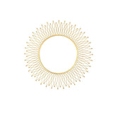 Modern & Luxury Round Gold Sun Metal Wall Mirror Decorative Art