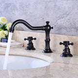 Chester Traditional Double Handle Bathroom Widespread Sink Faucet Victorian Spout