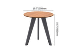 5Pcs Rustic Rattan Aluminum Outdoor Patio Lounge Chair Set Round Coffee Table & Stool