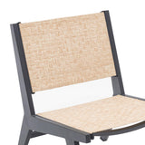 5Pcs Rustic Rattan Aluminum Outdoor Patio Lounge Chair Set Round Coffee Table & Stool