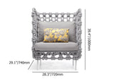 6 Pieces Aluminum & Rope Outdoor Sofa Set with Coffee Table and Cushion Pillow in Gray