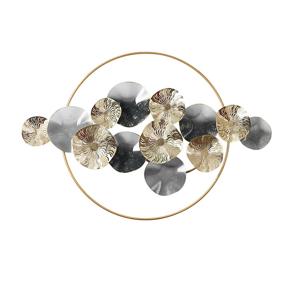 Modern Light Luxury Hollowed Leaves Metal Wall Decor in Blue