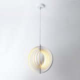 Rotatable Modern 1-Light Globe Metal Pendant Light White Color