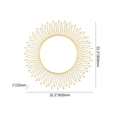 Modern & Luxury Round Gold Sun Metal Wall Mirror Decorative Art