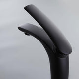 Adolf Matte Black Single Handle One-Hole Bathroom Sink Faucet Solid Brass