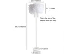Modern Floor Lamp with Feather Shade Standing Lamp for Living Room in White