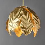 Glam Gold Leaf Chandelier Metal Leaves Pendant Light Lamp Fixture Living Room Bedroom