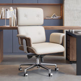 Modern Black Home Office Chair Upholstered Swivel Task Office Chair Height