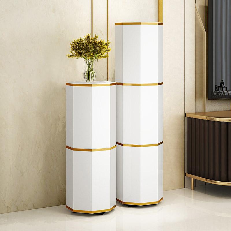 Shoes Storage Furniture Storage Cabinets Storage White&Gold 3-Door 9 Pairs Shoes