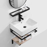 20" Modern Floating Bathroom Vanity with Single Sink and Shelf Space Saving