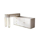 Modern Marble Top Makeup Vanity Dressing Table with Corner Cabinet