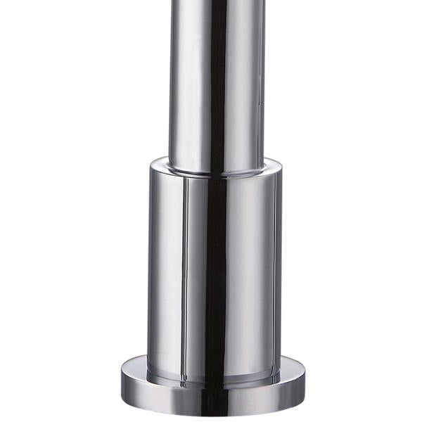 Stev Modern Chrome Widespread Double Cross Handle Bathroom Sink Faucet Goosenecked Spout