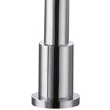 Stev Modern Chrome Widespread Double Cross Handle Bathroom Sink Faucet Goosenecked Spout