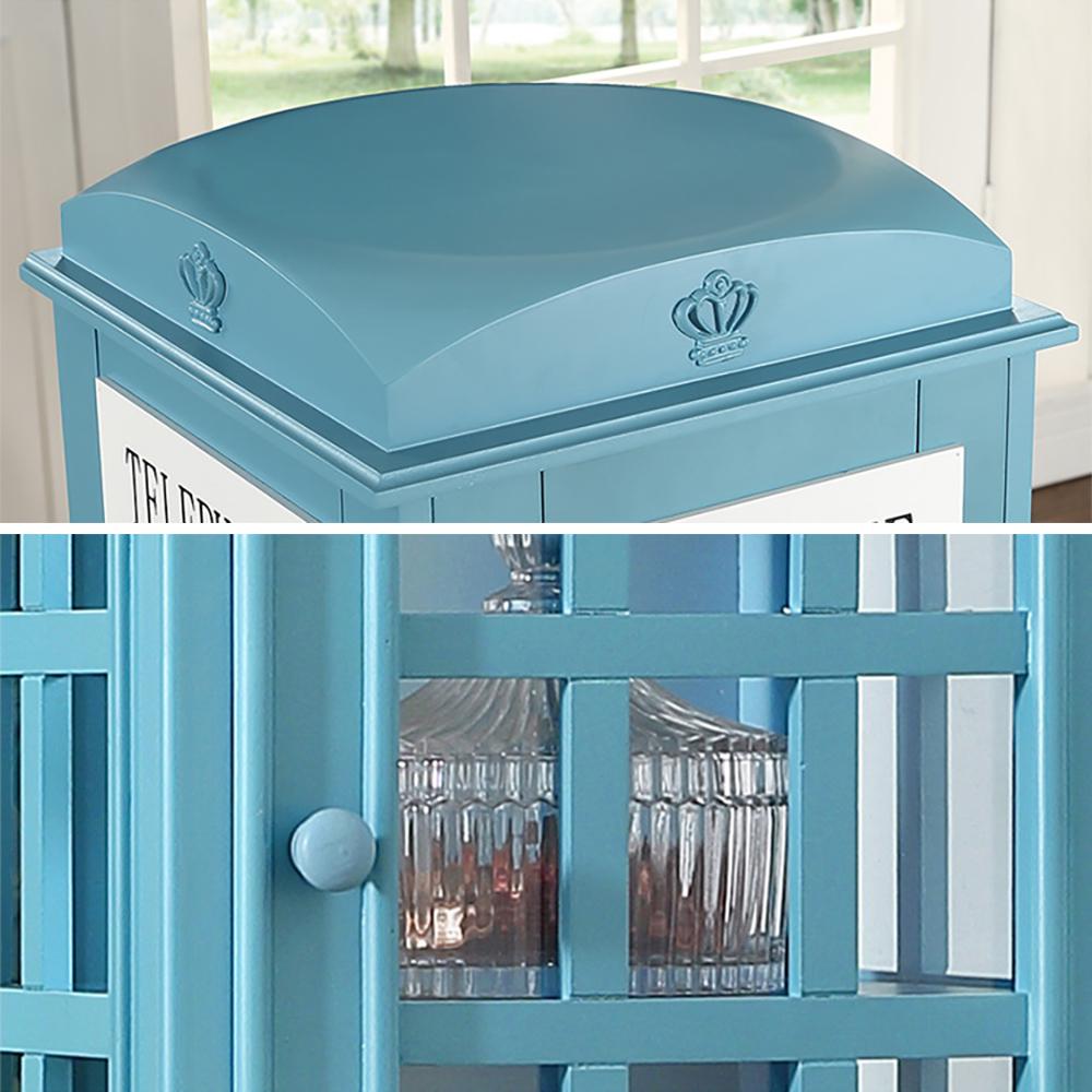 Phone Booth-Shaped Retro Kid's Bookcase England Style