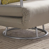 33.5" Beige Lay-down Singer Sleeper Sofa Bed Lounge Chair