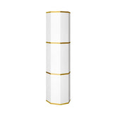 Shoes Storage Furniture Storage Cabinets Storage White&Gold 3-Door 9 Pairs Shoes