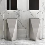 Gold Modern Luxury Stainless Steel Sink Pedestal Sink Freestanding