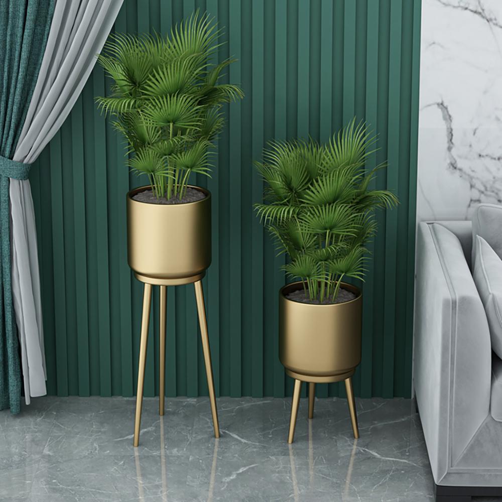 Nordic Metal Tripod Plant Stand Removable Planter Pot Set of 2
