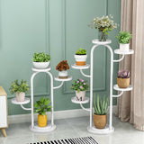 25"/37" Modern Tree-Shaped 4/6-Tiered Plant Stand in Gold Set of 2