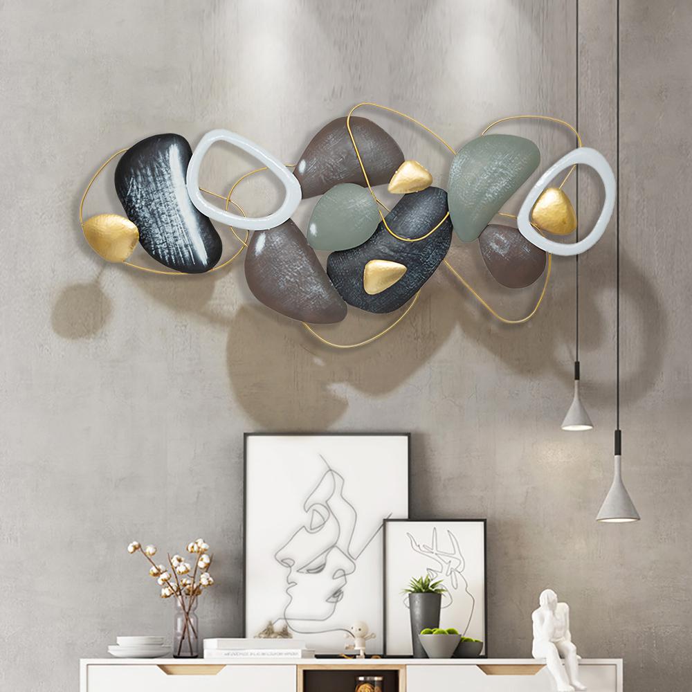 Luxury Creative Metal Stone Decor Modern Wall Decor 53.1"L x 25.5"H