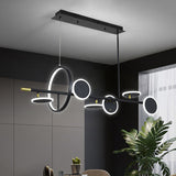 Minimalist Round Lamps Sputnik Kitchen Island Light in Black & Gold