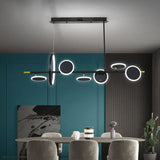 Minimalist Round Lamps Sputnik Kitchen Island Light in Black & Gold