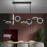 Minimalist Round Lamps Sputnik Kitchen Island Light in Black & Gold