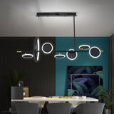 Minimalist Round Lamps Sputnik Kitchen Island Light in Black & Gold
