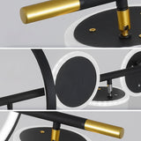 Minimalist Round Lamps Sputnik Kitchen Island Light in Black & Gold
