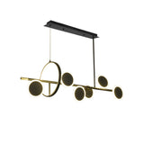 Minimalist Round Lamps Sputnik Kitchen Island Light in Black & Gold