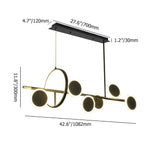 Minimalist Round Lamps Sputnik Kitchen Island Light in Black & Gold