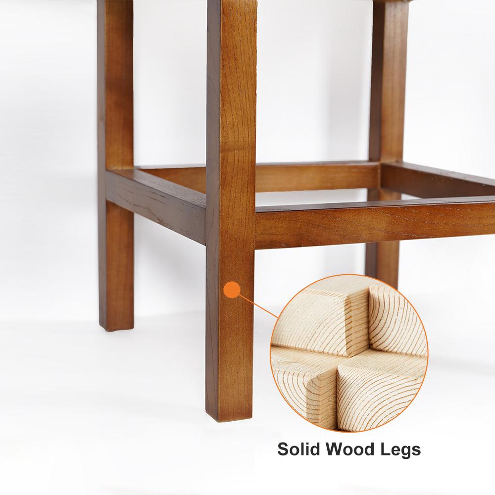Wooden Walnut Nightstand Rattan Drawer for Bedroom Living Room Storage Bedside Table