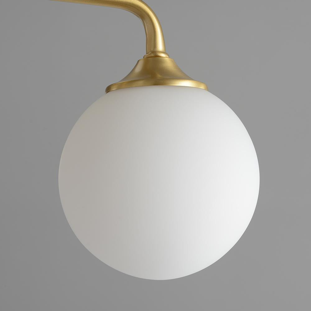 Modern Brass Sputnik Chandelier 9-Light with Glass Shade for Living Room