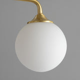 Modern Brass Sputnik Chandelier 9-Light with Glass Shade for Living Room